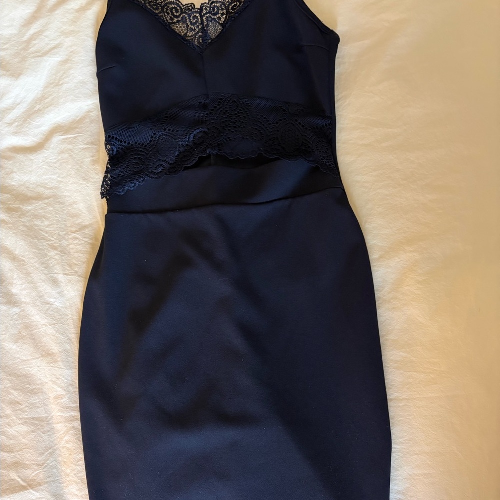 Windsor Black Lace Mini Dress